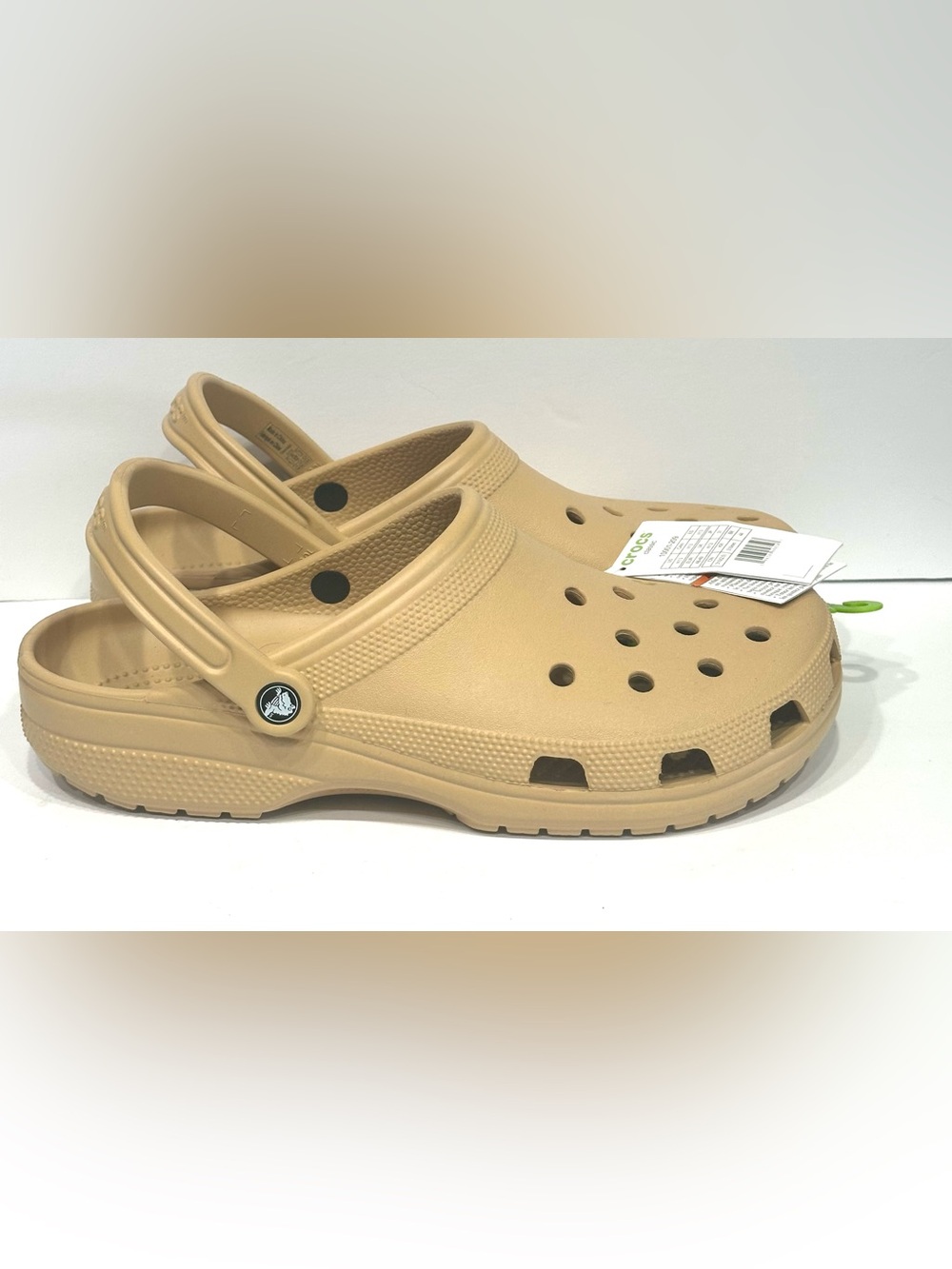 Unisex Croc Classic Clog Slip On Sandals Men’s Size 13 - Tan, NEW